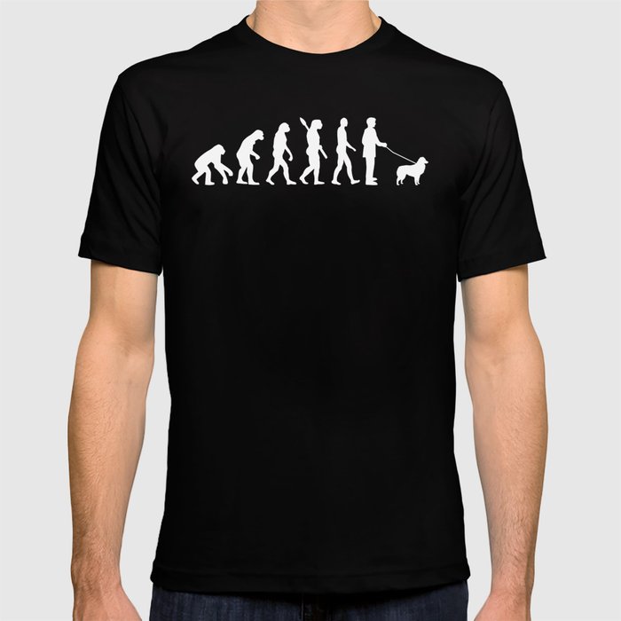 Tevo t-shirt chiens Evolution australian shepherd Aussie walk siviwonder